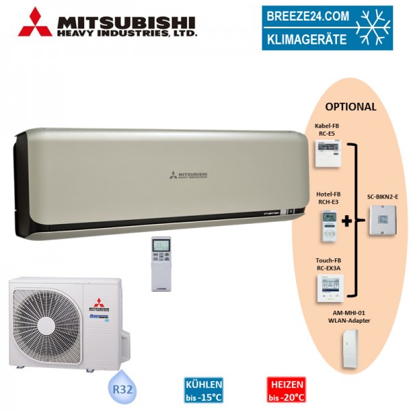 Mitsubishi Heavy Set Wandgerät 2,0 kW - SRK20ZSX-WT + SRC20ZSX-W R32 Klimaanlage