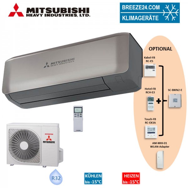 Mitsubishi Heavy Set Wandgerät 2,0 kW - SRK20ZS-WT + SRC20ZS-W R32 Klimaanlage