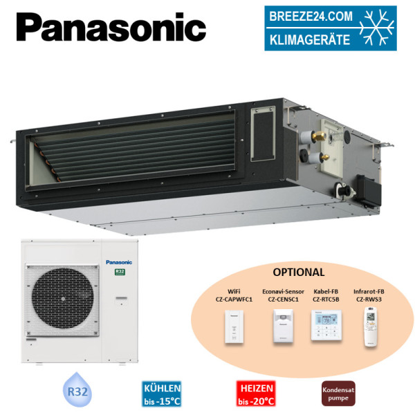 Panasonic Set Kanalgerät 9,5 kW S-1014PF3E + U-100PZH4E55 Elite | Raumgröße 100 - 105 m² | R32