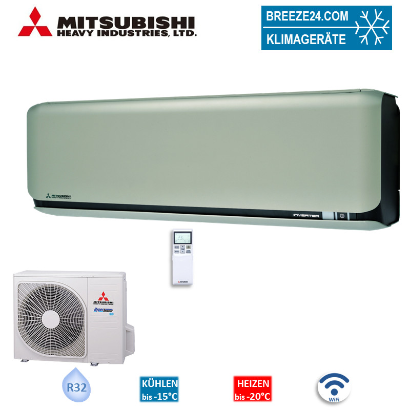 Mitsubishi Heavy Set SRK50ZSX-WFT + SRC50ZSX-W3 Wandgerät Titan 5,0 kW WiFi R32 Klimaanlage