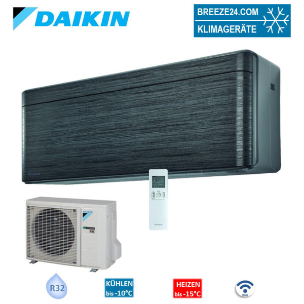 Daikin Set Wandgerät Stylish WiFi blackwood 2,0 kW - FTXA20BT + RXA20A9 | Raumgröße 20 - 25 m² | R32