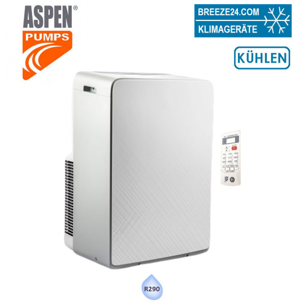 Aspen AX3007/1 Mobiles Klimagerät 3,4 kW (Nur Kühlen) für 1 Raum mit 35 m² R290
