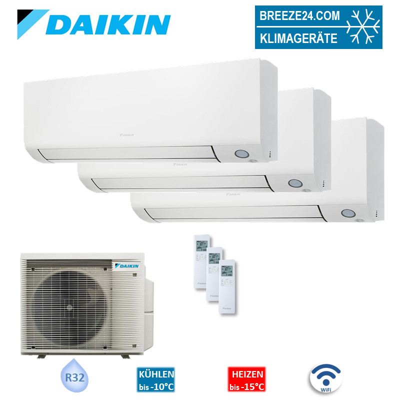 Daikin Set CTXM15A + 2 x FTXM20A + 3MXM40A2V1B9 Wandgeräte Perfera 1,5/2,0 kW | WiFi | Klimaanlage