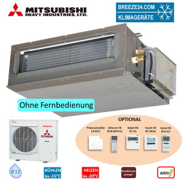 Mitsubishi Heavy Set Kanalgerät 10,0 kW - FDUM100VH + FDC100VSA-W 400V R32 Klimaanlage