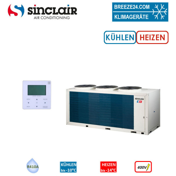 Sinclair SCV-900EBH Modular-Chiller Kaltwassersatz 90,0 kW - 82,0 kW - Heizen - Kühlen - 400 Volt