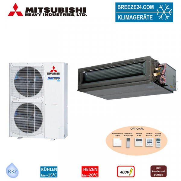 Mitsubishi Heavy Set Kanalgerät 12,5 kW - FDUM125VH + FDC125VSX-W 400 Volt R32 Klimaanlage
