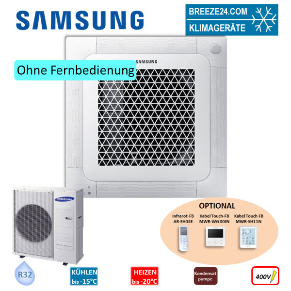 Samsung Set Deckenkassette Wind-Free 12,0 kW AC 120 RN4DKG + Blende PC4NUFMAN + AC 120 RXADNG R32 Kl