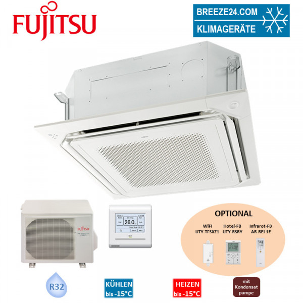 Fujitsu Set 4-Wege-Deckenkassette 6,0 kW - AUXG22KRLB + AOYG22KBTB R32 Klimaanlage