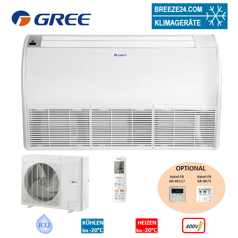GREE Set Truhengerät 13,4 kW - GUD-140-ZD + GUD-140-WAX R32 Klimaanlage 400V