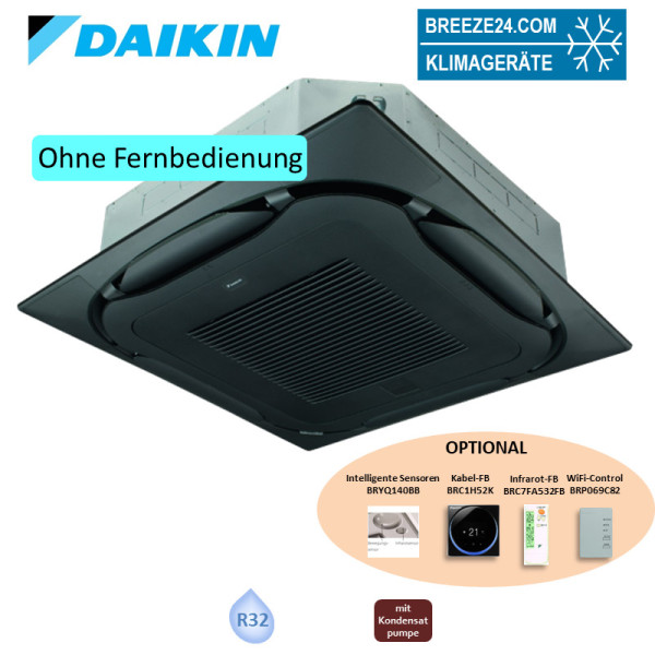 Daikin Deckenkassette 9,5 kW - FCAG100B-3 mit Blende BYCQ140EB standard schwarz R32