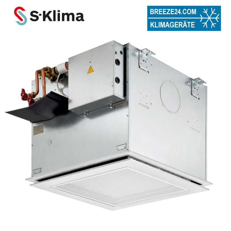 S-Klima ESTUCS/HM622-VDI6022-C Kaltwasser 4-Wege-Deckenkassette 2-Leiter zum Heizen + Kühlen 5,0 kW