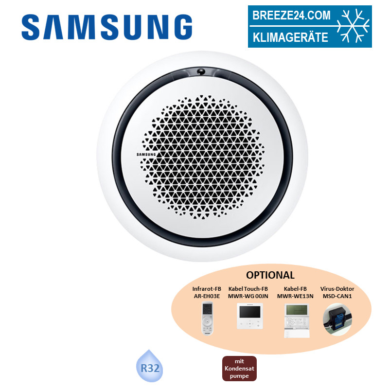 Samsung AC 071 RN4PKG WindFree Round Airflow Deckenkassette + Blende PC4NUNMAN weiss Mono/Simultan B