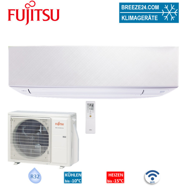 Fujitsu Set ASYG07KETE + AOYG07KETA Wandgerät WiFi Design eco 2,0 kW | Raumgröße 20 - 25 m² | R32