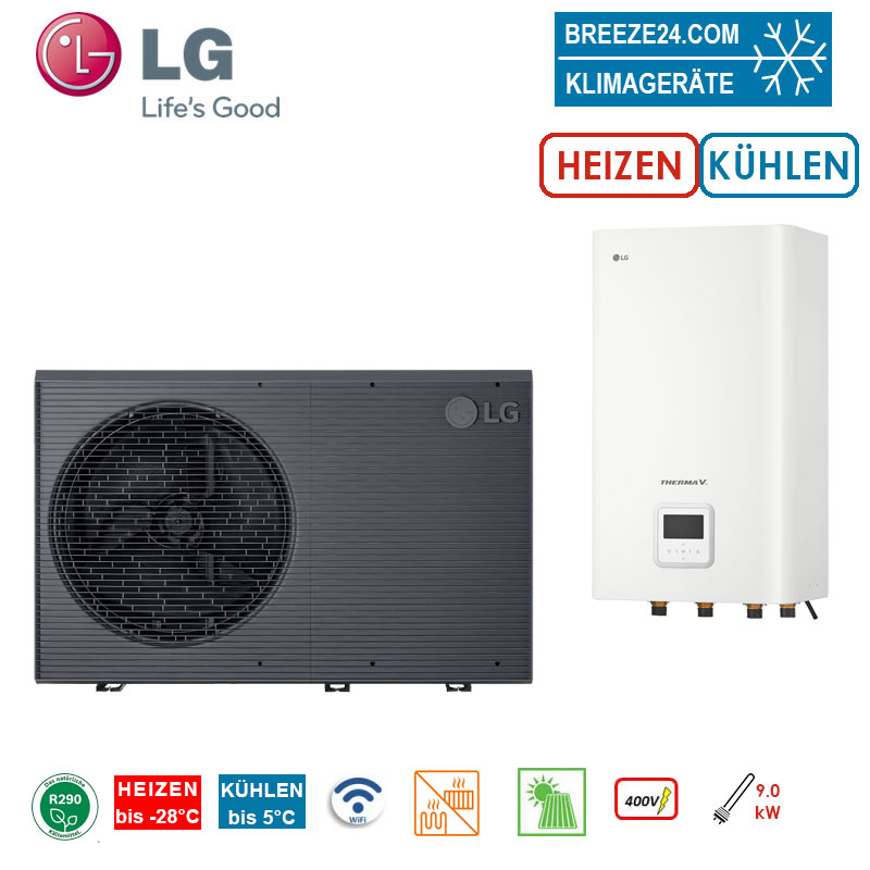 LG THERMA V Set Monoblock HM123HF.UB60 + HN1639HC.NK0 Hydromodul | 12.0 kW | 400 Volt | WiFi | R290