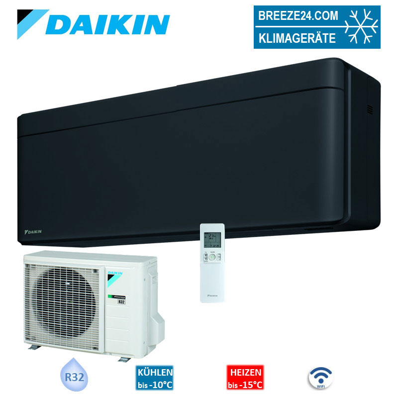 Daikin Set Wandgerät Stylish WiFi schwarz 5,0 kW - FTXA50BB + RXA50B | Raumgröße 50 - 55 m² | R32