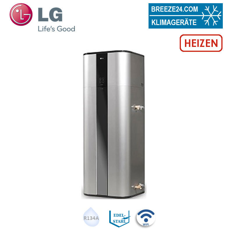 LG Brauchwasser-Wärmepumpe THERMA V WH20S.F5 mit 200 Liter Wassertank mit Edelstahl-Gehäuse