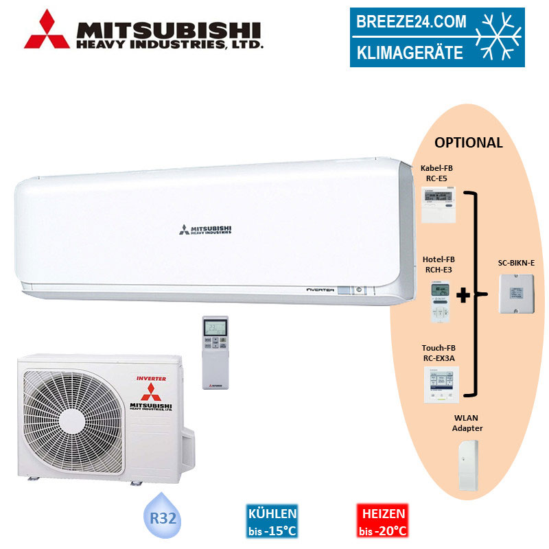Mitsubishi Heavy Set Wandgerät 5,0 kW - SRK50ZSX-W + SRC50ZSX-W3 R32 Klimaanlage