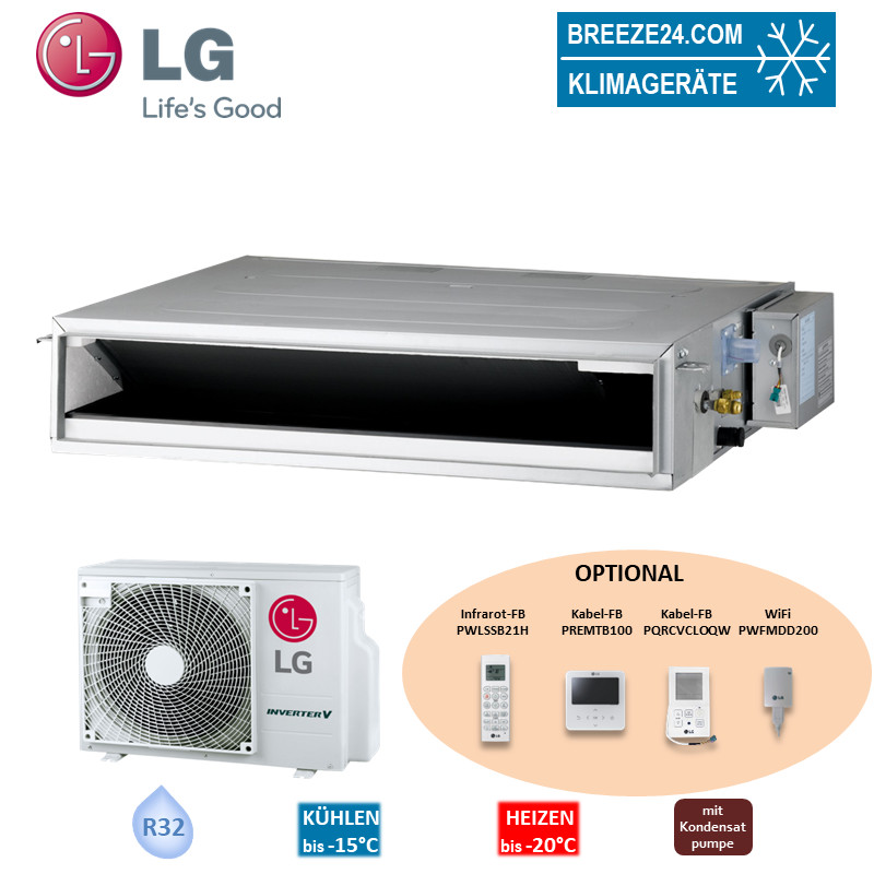 LG Set Kanalgerät niedrige Pressung 5,0 kW - UL18FH N30 + UUB1 U2O R32 Klimaanlage