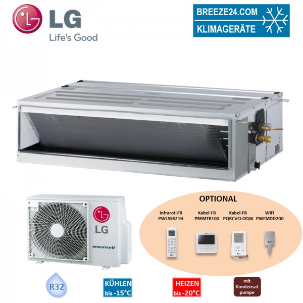 LG Set Kanalgerät mittlere Pressung 5,0 kW - UM18FH N10 + UUB1 U20 R32 Klimaanlage