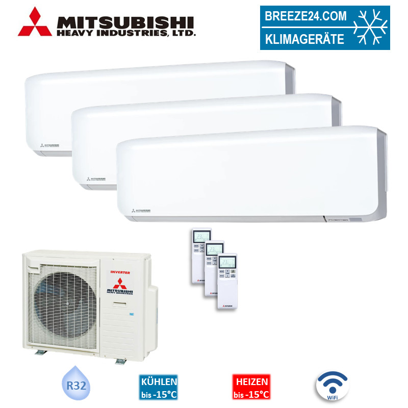 Mitsubishi Heavy Set SRK20ZS-WF + SRK35ZS-WF + SRK50ZS-WF + SCM71ZS-W Klimaanlage 2,0/3,5/5,0kW WiFi