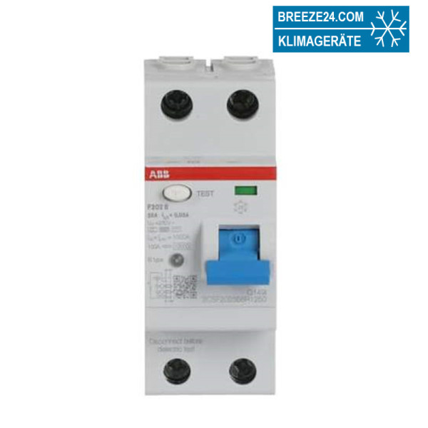 ABB FI-Schutzschalter F202B-25/0,03 2P B25A 30mA 3kA 2TE