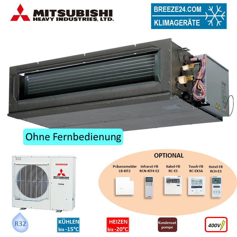 Mitsubishi Heavy Set Kanalgerät 10,0 kW - FDU100VH + FDC100VSA-W 400V R32 Klimaanlage