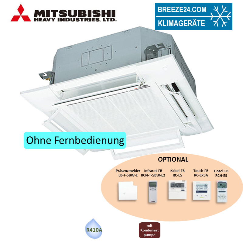 Mitsubishi Heavy 4-Wege-Deckenkassette 2,2 kW - FDT 22 KXZE1 Komfortpaneel KX R410A