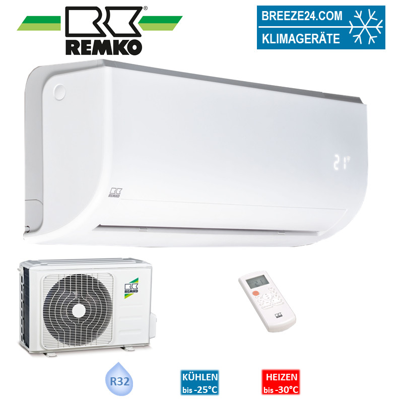 Remko Set Wandgerät Inverter 2,6 kW - RVT 265 DC + Außengerät R32 Klimaanlage