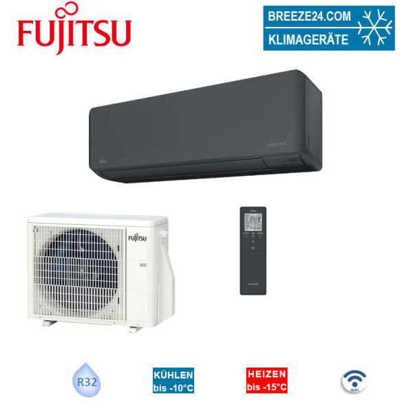 Fujitsu Set eco Wandgerät ASEH09KMCG-B + AOEH09KMCG | 2.5 kW | 2.8 kW | WiFi | Raumgröße 25 - 30 m²