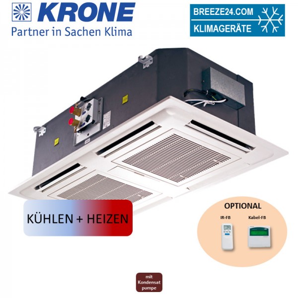 Krone Kaltwasser-Kassettengerät 6,9 kW - PWE 71 EC Euroraster (Kühlen/Heizen)