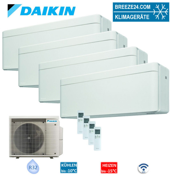 Daikin Set 4 Wandgeräte Stylish WiFi FTXA20CW + FTXA35CW + FTXA42CW + FTXA50CW + 5MXM90A2V1B9