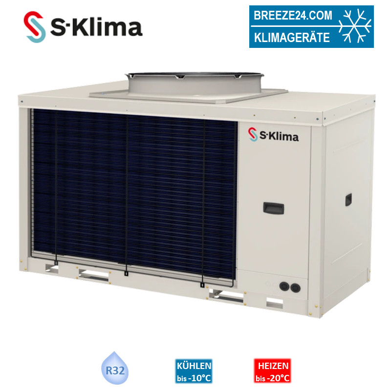 S-Klima SAL300RS2A-S Kaltwasser Außengerät zum Kühlen und Heizen ohne Pumpe 30,3 kW R32
