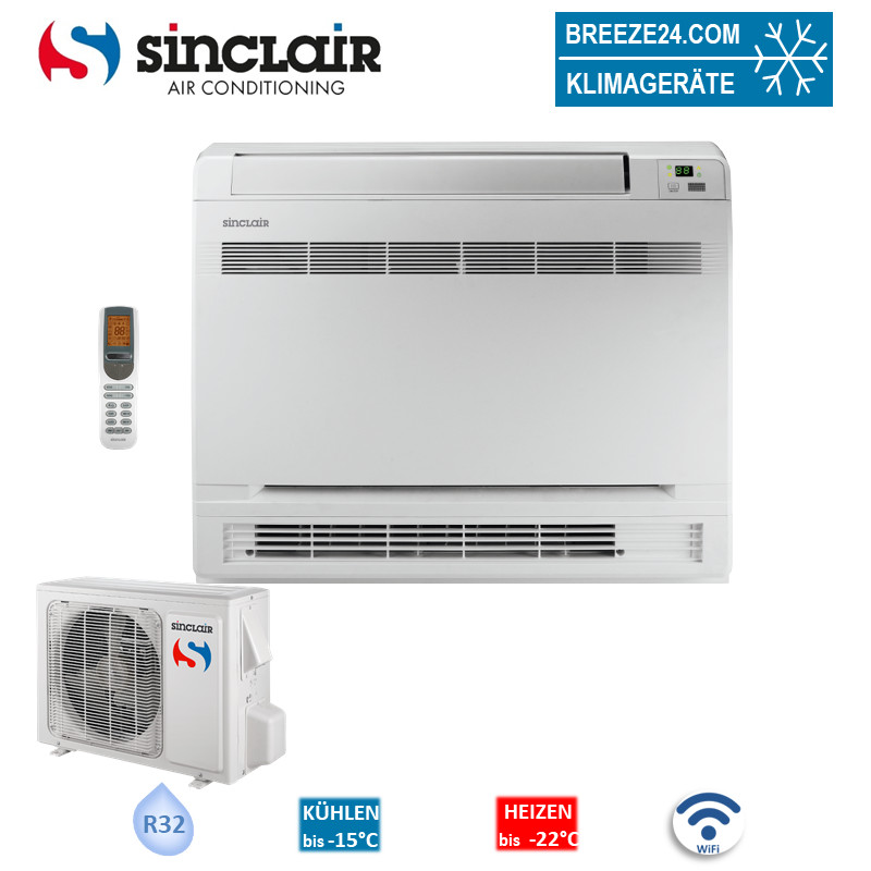 Sinclair Set Truhengerät ASP-09BI + Außengerät 2,7 kW R32 Klimaanlage