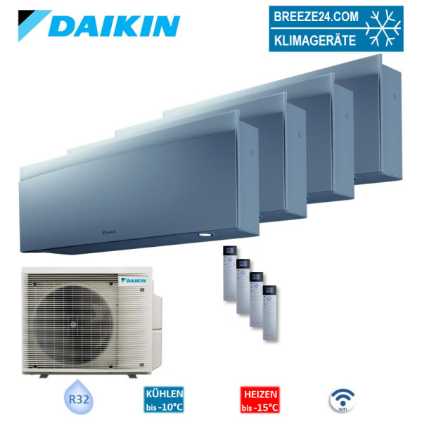 Daikin Set 4 Wandgeräte Emura WiFi 3,5 kW - 4 x FTXJ35AS + 4MXM80A9 R32 Klimaanlage