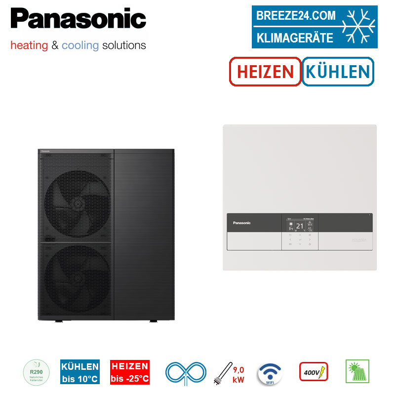 Panasonic Aquarea T-CAP Generation M Set WH-WXG16ME8 + WH-CME8 Steuermodul WiFi 400 Volt