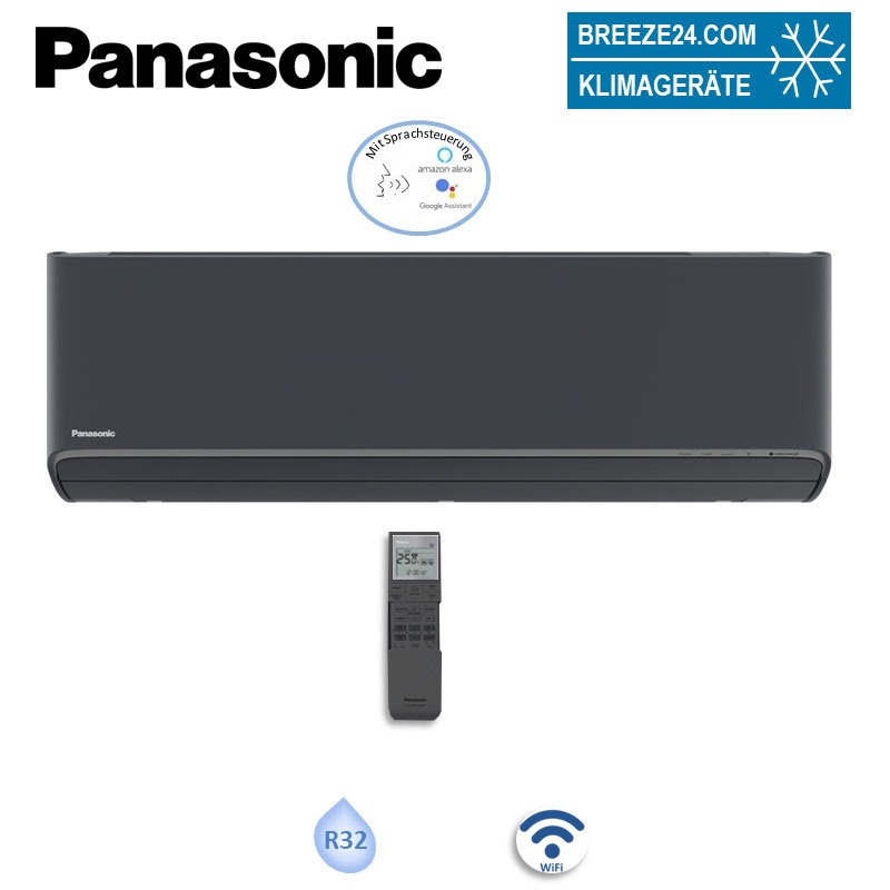 Panasonic CS-XZ25ZKEW-H WiFi Wandgerät Etherea graphitgrau 2,5 kW für 1 Raum | 25 - 30 m² | R32