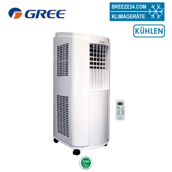 GREE GPC-09-AK-R290 Mobiles Klimagerät nur Kühlen 2,6kW für 1 Raum mit 25 - 30 m² | R290