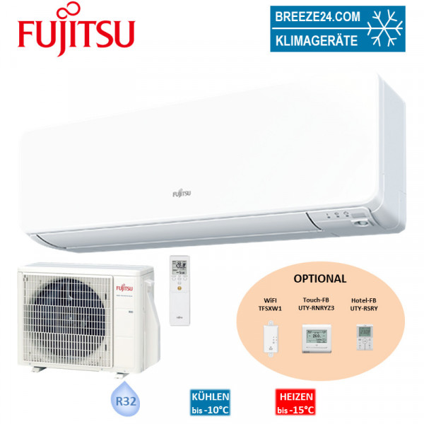 Fujitsu Set Wandgerät Deluxe eco 4,2 kW - ASYG14KGTB + AOYG14KGCA R32 Klimaanlage