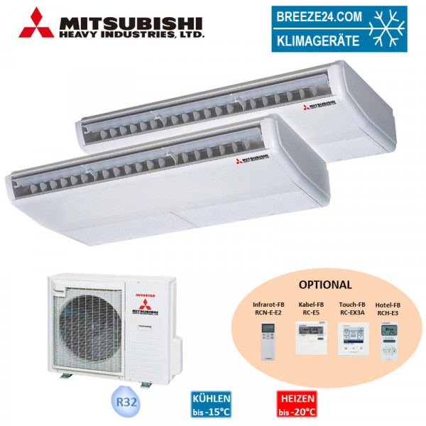 Mitsubishi Heavy Set Deckenunterbaugerät 5,0 kW 2 x FDE 50 VH + SCM 80 ZS-W R32 Klimaanlagen