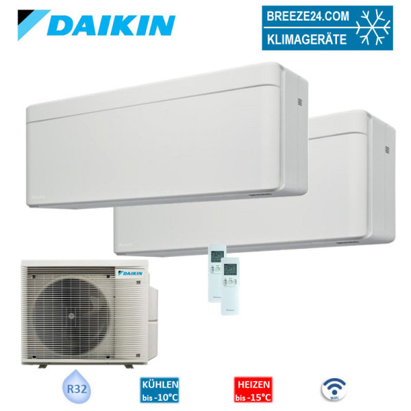 Daikin Set 2 Wandgeräte Stylish WiFi 1,5/5,0 kW - CTXA15CW + FTXA50CW + 2MXM50A2V1B9 R32 Klimaanlage