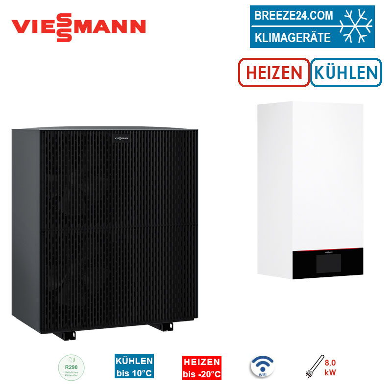 Viessmann Set Vitocal 250-A AWO-M-E-AC 251.A10 Luft/Wasser-Wärmepumpe Monoblock mit Hydromodul R290