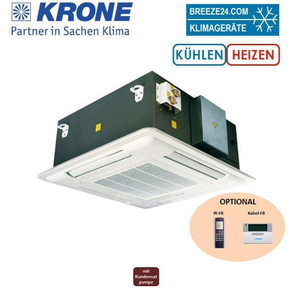 Krone Kassettengerät 11,0 kW - PW-EC-111 2 Leiter-Kaltwasser mit EC-Ventilator Kühlen + Heizen