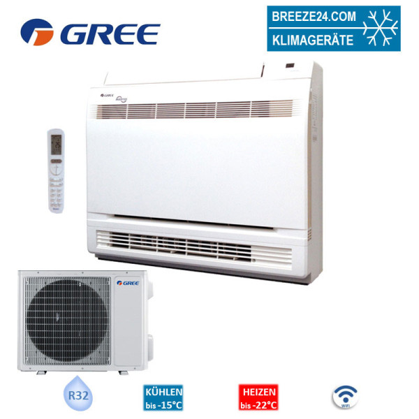GREE Set Inverter Truhengerät BiFlow GEH-09-K6-I + GEH-09-K6-0 2,7 kW Raumgröße 25 - 30 m² | R32