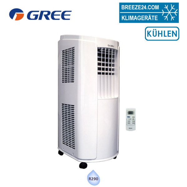 GREE GPC-12-AL-R290 Mobiles Klimagerät nur Kühlen 3,5 kW für 1 Raum mit 35 - 40 m² R290