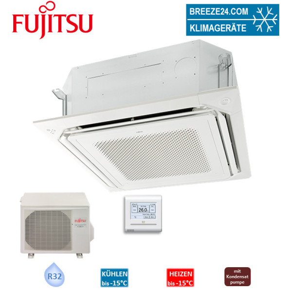 Fujitsu Set 4-Wege-Deckenkassette 6,0 kW - AUXG22KRLB + AOYG22KBTB R32 Klimaanlage