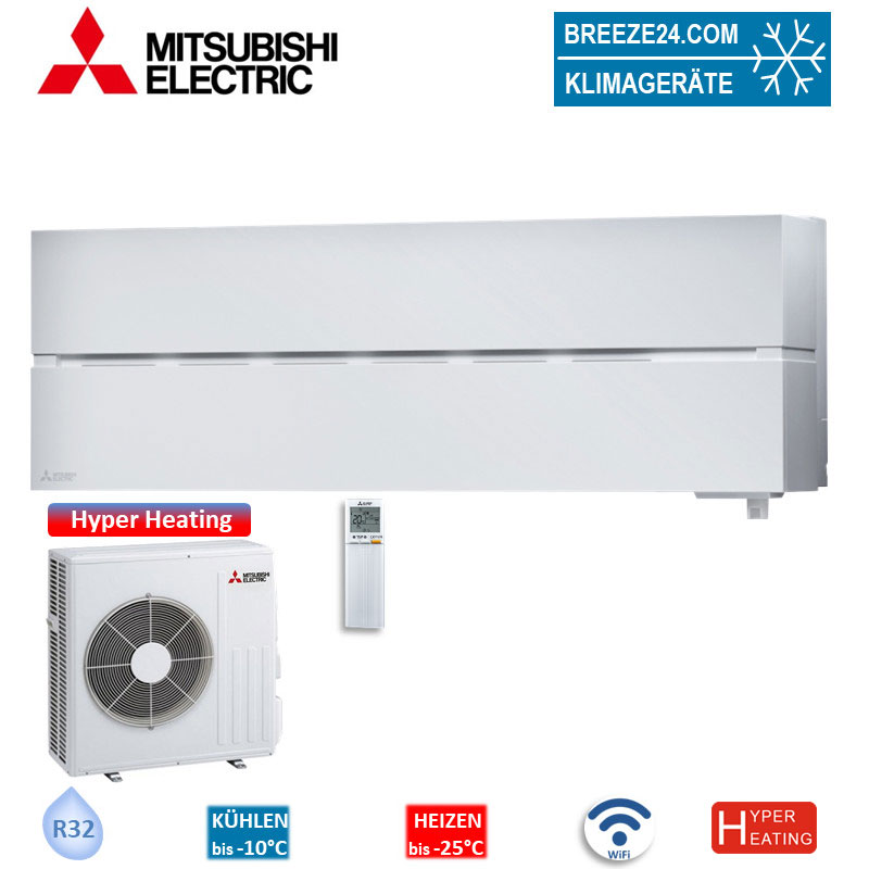 Mitsubishi Electric Set Wandgerät Diamond WiFi MSZ-LN50VG2W + MUZ-LN50VGHZ2 Hyper Heating 5,0 kW