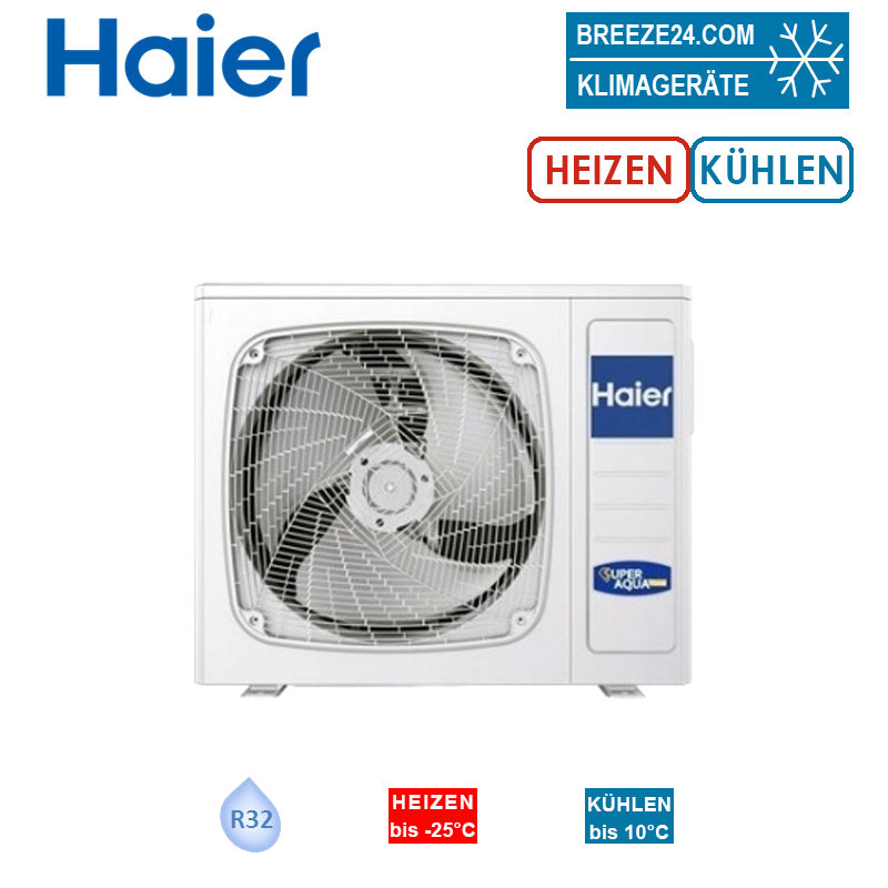 Haier AU052FYCRA Luft/Wasser-Wärmepumpe Super Aqua Monoblock 5.0 kW | Heizen | Kühlen