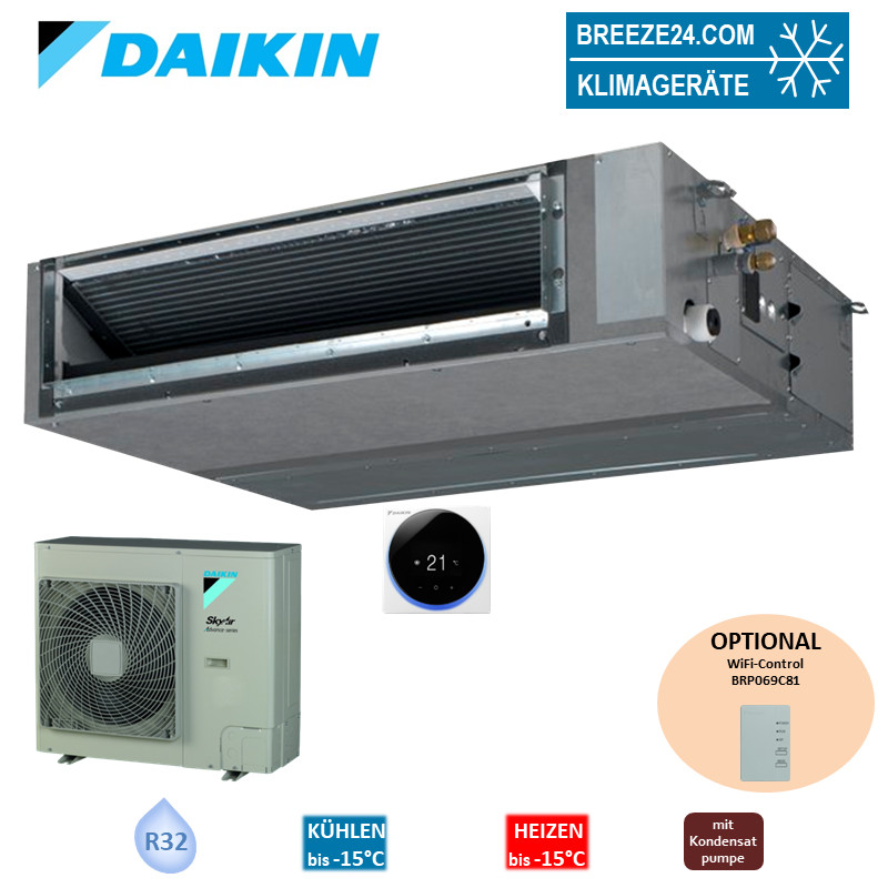 Daikin Set Kanalgerät 9,5 kW - FBA100A + RZASG100MV1 (Fernbedienung wählbar) R32 Klimaanlage