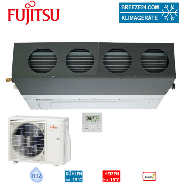 Fujitsu Set Kanalgerät eco Silent 9,5 kW ARXG 36KMLA + AOYG 36KRTA R32 Raumgröße 100 - 110 m² 400V