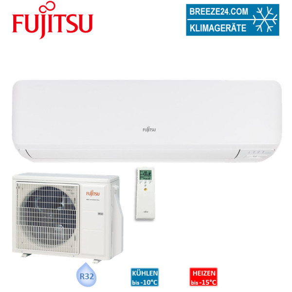 Fujitsu Set ASYG24KMTE + AOYG24KMTA Wandgerät Klassic eco 7,1 kW | Raumgröße 70 - 75 m² | R32